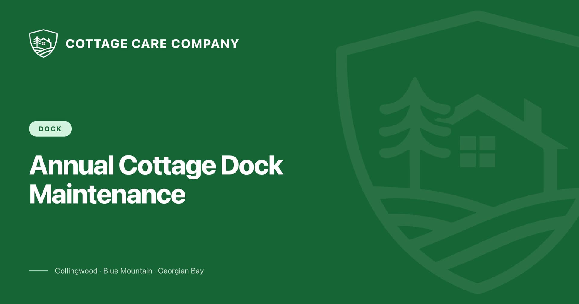 Dock Repair or Replace: A Georgian Bay Guide, Cottage Care Company blog