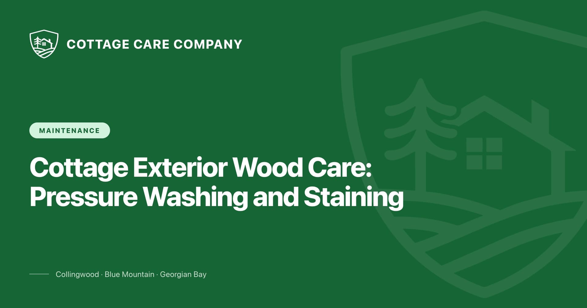 Cottage Exterior Wood Care: Pressure Washing and Staining Decks and Log Siding — Cottage Care Company blog