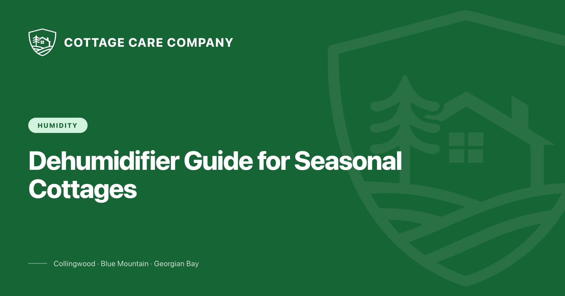Dehumidifier Guide for Seasonal Cottages — Cottage Care Company blog